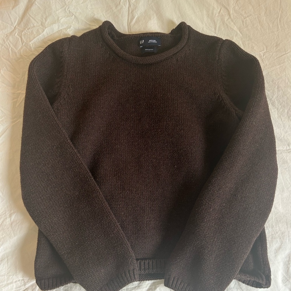 GAP womens Brown roll neck Sweater 100% cotton